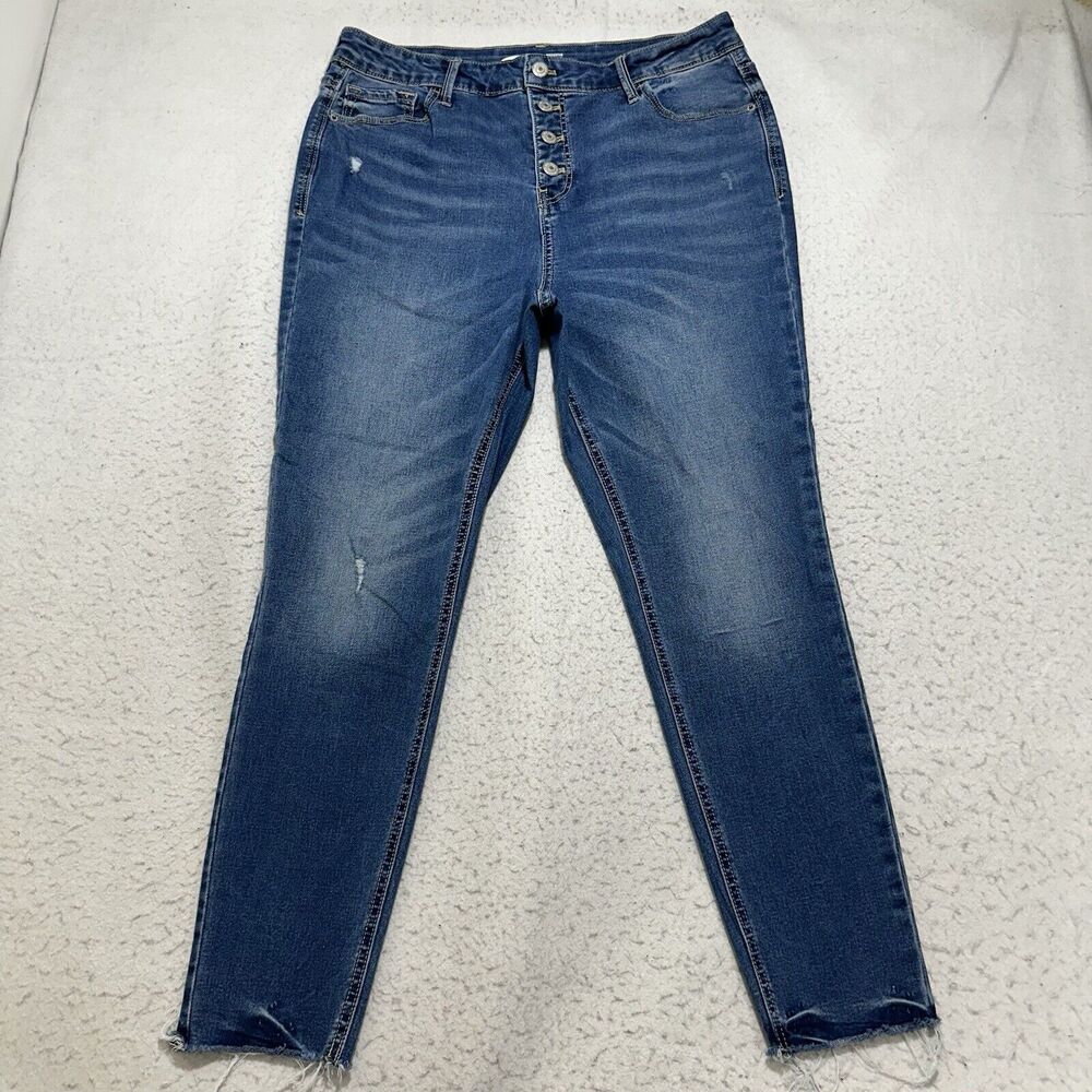 Old Navy Rockstar Women's 14 Super Skinny High Rise Jeans Stretch Denim